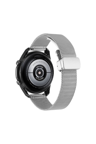 Gear S3 22mm Uyumlu Krd-85 22mm Metal Zore Kordon-gümüş