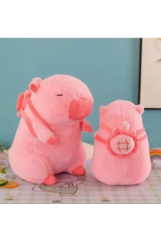 Cappy Capybara Peluş Pembe Renk 40 Cm Cappysnug Capyberry Cappylush Pembe