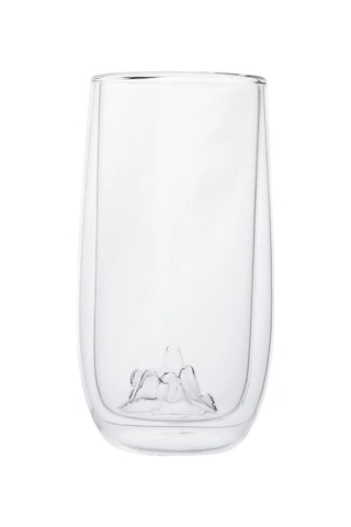 Emsan Globe Renksiz Çift Cidarlı Volkan Desenli Bardak 380ml Şeffaf