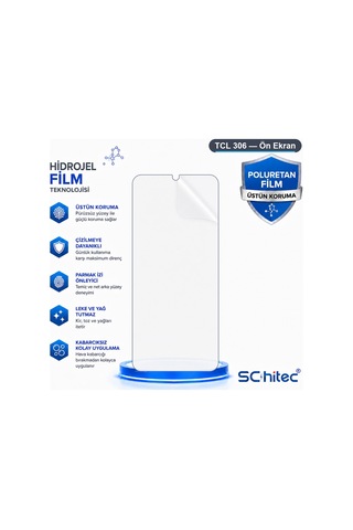 Tcl 306 Uyumlu Ön Yüzey Nano Şeffaf Hidrojel Ekran Koruyucu 47197879