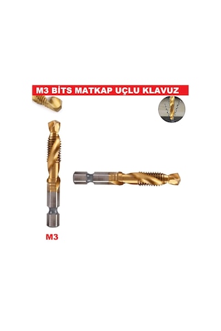 Klavuz 1/4 Bıts Kendinden Matkap Uçlu M3 Hss Titanyum