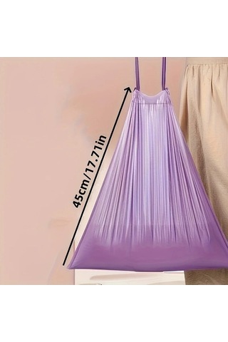 Zyzqstore 50'li Mor İpli Çöp Torbası, Mutfak, Banyo, Yatak Odası, Oturma Odası Kullanımı İçin, Ev Dekorasyonu, Temizlik Malzeme