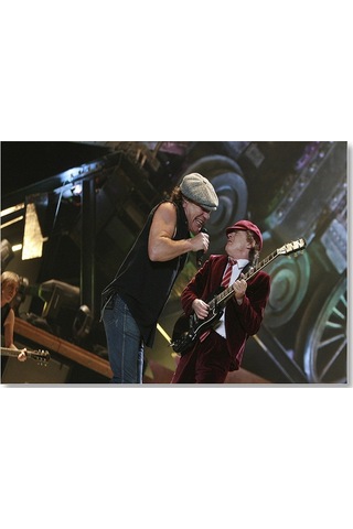 Cakasepetim Acdc Angus Ve Malcolm Young Sahnede Ahşap Mdf Tablo