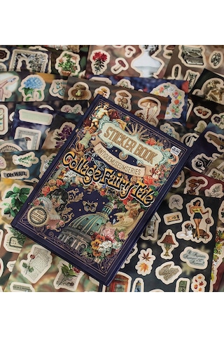 Vintage Tarz Sticker Defteri - Bullet Journal Ve Scrapbook İçin 45 Yaprak Çok Renkli