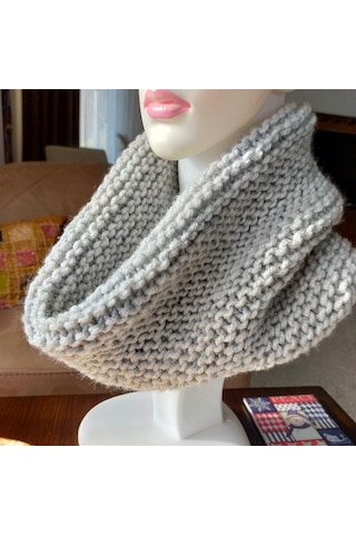 Duman Rengi El Yapımı Unisex Boyunluk Duman