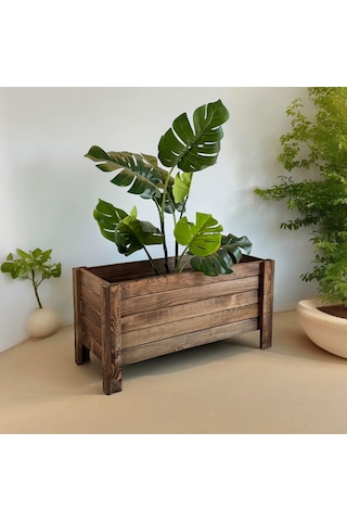 Bahçe Saksı Ahşap Saksı Çiçeklik Dekorasyonu 2006