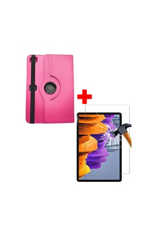 Tcl Tab 10 Uyumlu Gen 2 10.36 İnç. Universal Kancalı Tablet Kılıfı + Nano Esnek Ekran Koruyucu