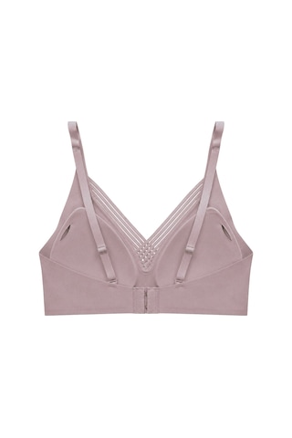 Cottonill Seamless Bra - Lucent Kahverengi Lazer Kesim Balensiz Ön Çapraz Şerit Detaylı Kadın Sütyen