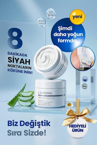 Lanbena Siyah Nokta Maskesi & 60 Adet Siyah Nokta Bandı Nose Plants