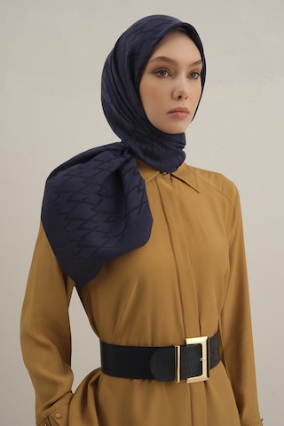 Armine Lacivert Lyocell Eşarp 02 Lacivert
