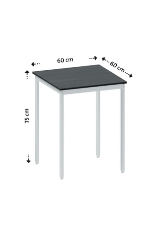 Balkon Bahçe Mutfak 5'li Bistro Set Masa Sandalye Takımı Siyah - Beyaz
