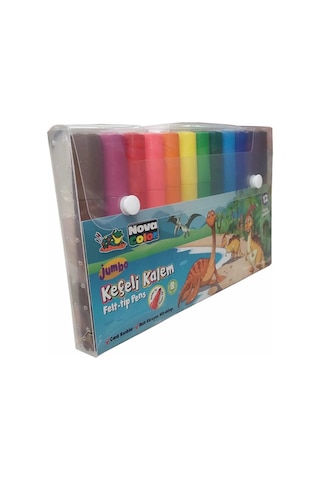 Nova Color Jumbo Keçeli Kalem Seti 12'li Nc-874