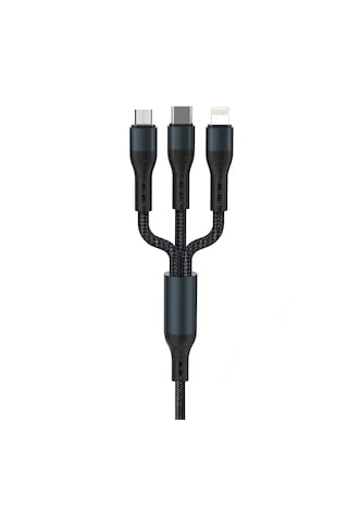 Phixi Cb631 Örgülü Ve Güçlendirilmiş Çoklu Şarj Ve Data Kablosu