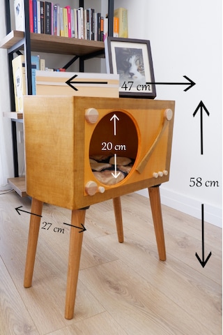Dekoratif Retro Plak Çalar Sehpa Köşe Sehpa