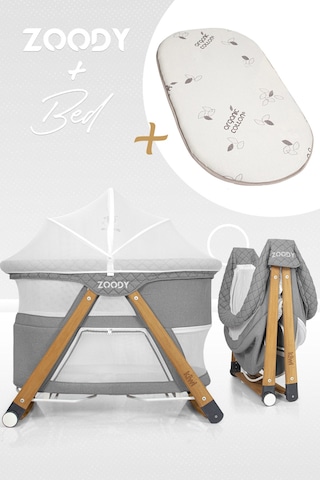 Kiwi Zoody 3 İn 1 Bebek Beşiği, Oyun Parkı Ve Park Yatak Ve Zoody Yatak Kw-2041