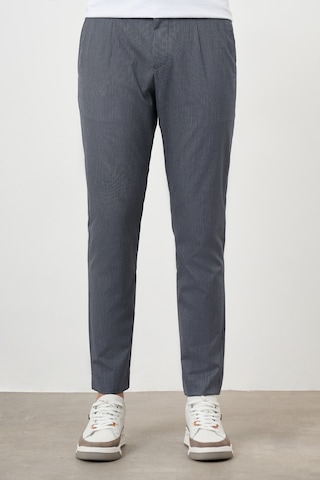 Morven Erkek Lacivert Poliviskon Trend Pileli Slim Fit Spor Pantolon Lacivert