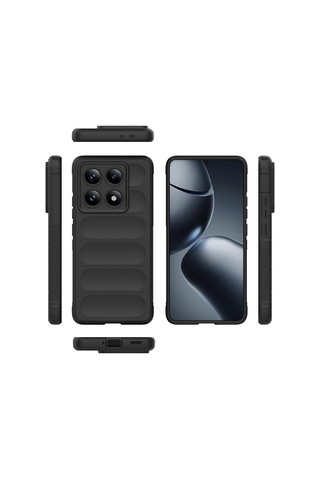 Noktaks - Xiaomi Uyumlu Xiaomi Mi 14t Pro - Kılıf Esnek Tpu Oyuklu Arka Yüzey Tasarımlı Koruyucu Etnik Silikon Kapak - Koyu Yeşil T36354 Koyu Yeşil