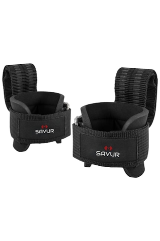 Savur Pro Lifting Straps 2'li Paket Siyah