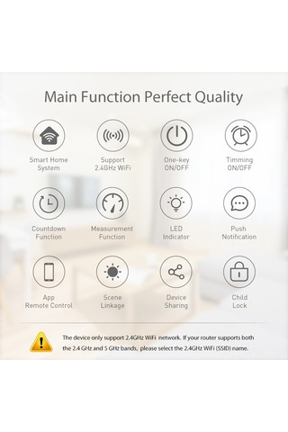Geeksen Akıllı Wifi Soketli Adaptör 16a - Enerji Tüketim Ölçümü, Uzak Kumanda, Zamanlama Ve Senaryo Bağlantısı - Avrupa Standartı 85-250v