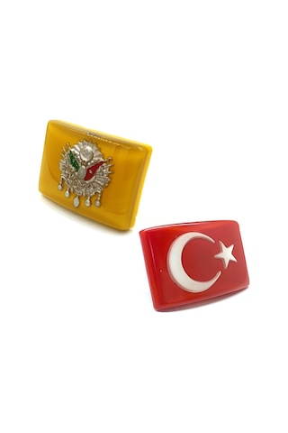 Türk Bayrağı Ve Osmanlı Etiket Panjur Arması 3 Boyutlu Vidalı (489286404)