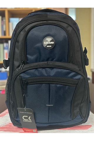 Su Geçirmez Kalın Ortopedik Çok Bölmeli Laptop Okul Gezi Seyahat Kamp Sırt Çantası Büyük 30x47cm Lacivert