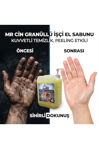 Mr. Cin Granüllü İşçi El Sabunu Pompalı 5 L