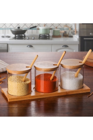 Sones Yaratıcı Borosilikat Şeffaf Baharat Kavanozu Mutfak Malzemeleri Bir Set Diğer