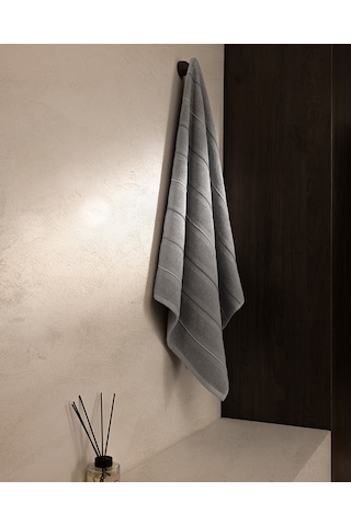 Madame Coco Celeste %100 Pamuk Banyo Havlusu - Gri - 70x140 Cm 8684427342602 Çok Renkli