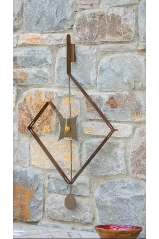 Eksen Bronz Klasik Bablo Premium Duvar Saatleri Bronz