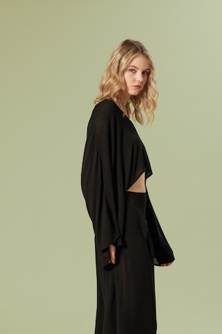 Asimetrik Kimono Siyah
