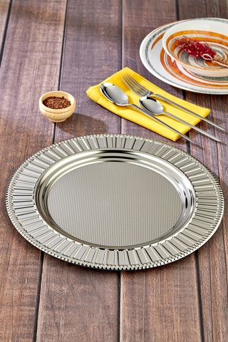 Cooker 33 Cm Metal Sunumluk Supla Ckr4593 Gümüş