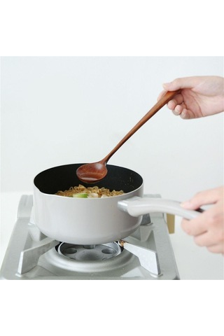 Ev Doğal Masif Ahşap Uzun Saplı Yulaf Lapası Tahta Kaşık Çorba Kepçeleri Çay Kaşıkları Sofra Takımı Diğer