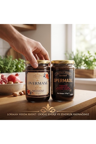 Spermaxl - Overmaxl Aile Seti 2 X 777 Gr Erkek Ve Kadın Için Bitkisel Destek Lokman Hekim Hayat 1600 G