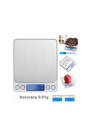 Yüksek Kalite Dijital Mutfak Ölçeği Mini Cep Paslanmaz Çelik Hassas Takı Elektronik Denge Ağırlığı Altın Gram Doğruluk 500g / 0.01g Altın