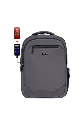 Dada 11 Gri Erkek Sırt Çantası Okul Ve Günlük Kullanım 13,3-14 İnç Usb Type-c Aparat Ortopedik Gri
