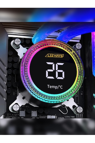 240 Pro White Argb Intel-amd Uyumlu Siyah Sıvı Soğutucu Argb Dijital Isı Göstergeli