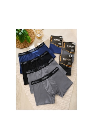 Uğur Bebe 5 Adet Siyah Lacivert Gri Tatkan Erkek Modal Boxer %45 Pamuk %45 Modal %10 Elastan Esnek Nefes Alan Super Fit Premium Lacivert Boxer Asorti Asorti