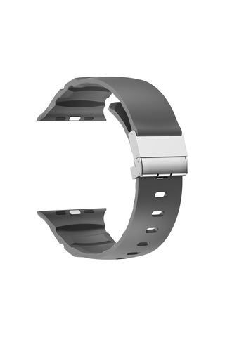 Apple Uyumlu Watch Ultra 49mm Zore Krd-145 Metal Tokalı Silikon Kordon