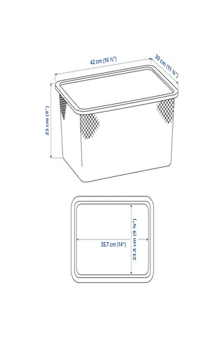 Ikea Açık Kırmızı Çok Amaçlı Saklama Kutusu 42x30x23 Cm Oyuncak Düzenleyici Çocuk Odası