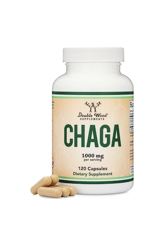 Double Wood Chaga Mushrooms 120 Capsules 1,000mg.abd Menşei Aromasız
