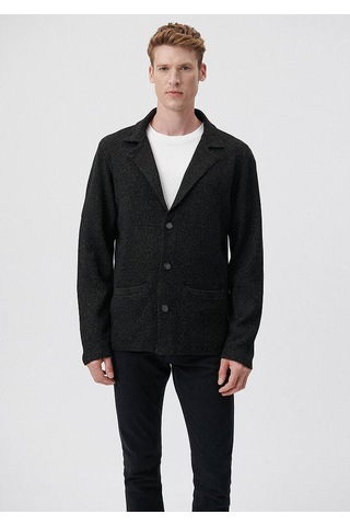Mavi Triko Blazer Erkek Ceket-siyah Siyah