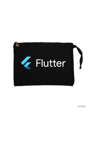 Zepplin Giyim Flutter Siyah Clutch Astarlı Cüzdan / El Çantası Siyah