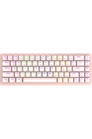 Rampage Rebel Kırmızı Switch Low Profile US Layout Rainbow Mekanik Oyuncu Klavye
