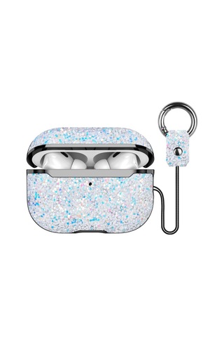 Onegif Apple Uyumlu Airpods Pro 2 nesil Bright Simli Kapak Gümüş