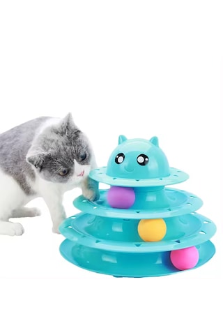 Petürkiye Eğlenceli Üç Katlı Kedi Oyuncağı Seti