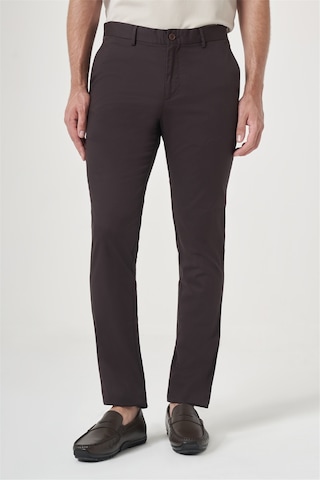 İmza Kahverengi Yan Cep Slim Fit Casual Pamuklu Chino Pantolon 1003260178