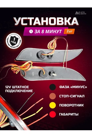 Automento Lada Priora 2 Arka Tampon İçin Reflektörler 209895389