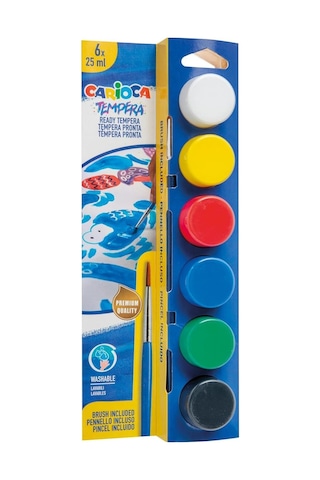 Tempera Suluboya Süper Yıkanabilir Fırçali 6 25 Ml 6 Renk Karışık Genel