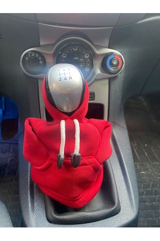 Vites Poları - Her Araca Uyumlu Vites Süsü Vites Hoodie Araç Aksesuarı Kırmızı