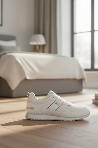 Enoch Erkek Spor Ayakkabı Günlük Yürüyüş Ve Koşu Sneaker Hafif Esnek Tabanlı Rahat Kalıp Beyaz